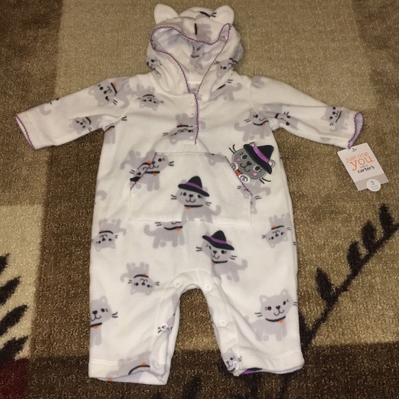 Carters Unisex Cozy Fleece Cat KITTEN WITCH HOODED